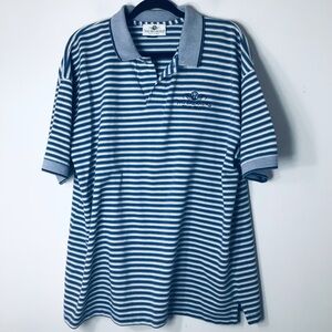 The Breakers Palm Beach Golf Course polo men xl cotton Honduras blue stripe